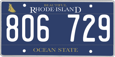 RI license plate 806729