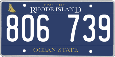 RI license plate 806739