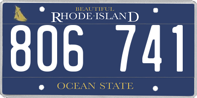 RI license plate 806741