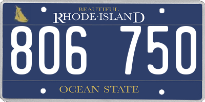 RI license plate 806750