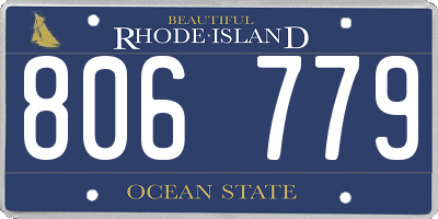 RI license plate 806779