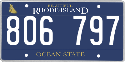 RI license plate 806797