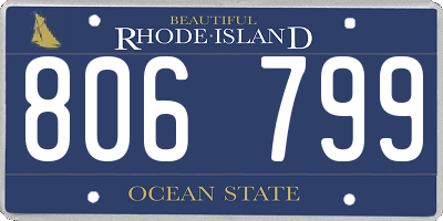 RI license plate 806799