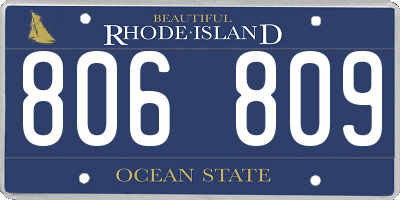 RI license plate 806809