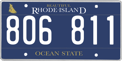 RI license plate 806811