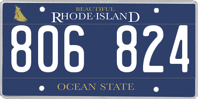 RI license plate 806824