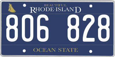 RI license plate 806828