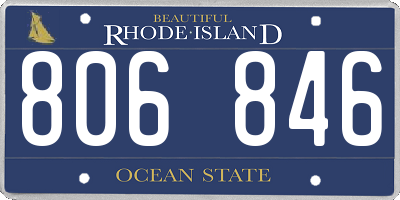 RI license plate 806846