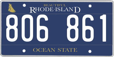 RI license plate 806861