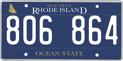 RI license plate 806864