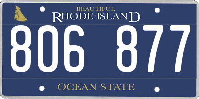 RI license plate 806877