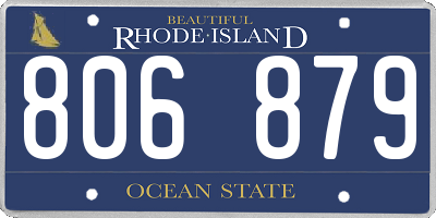 RI license plate 806879