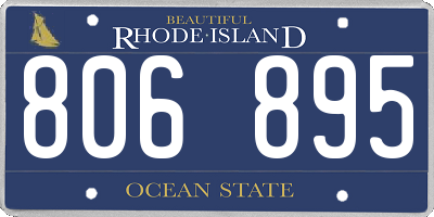 RI license plate 806895