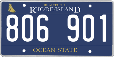 RI license plate 806901