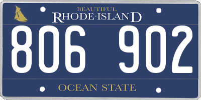 RI license plate 806902
