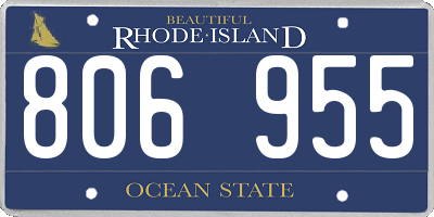 RI license plate 806955