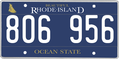 RI license plate 806956
