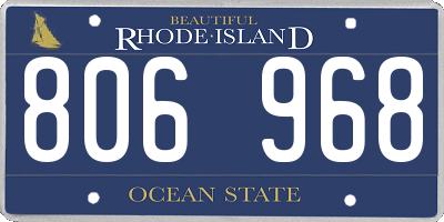 RI license plate 806968