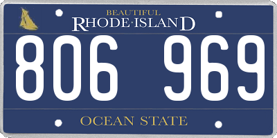 RI license plate 806969