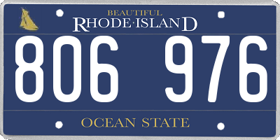 RI license plate 806976