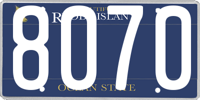 RI license plate 8070