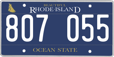 RI license plate 807055