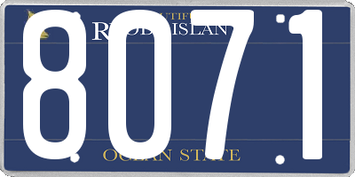 RI license plate 8071