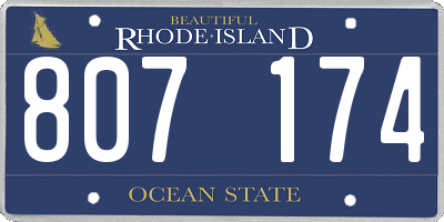RI license plate 807174