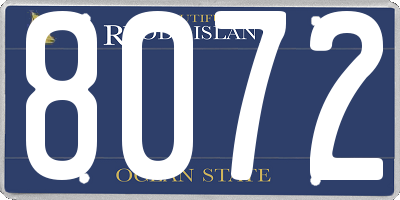 RI license plate 8072