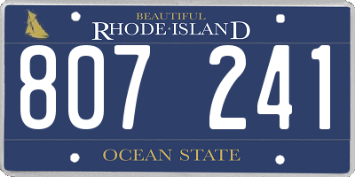 RI license plate 807241