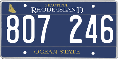 RI license plate 807246