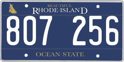 RI license plate 807256