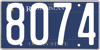 RI license plate 8074