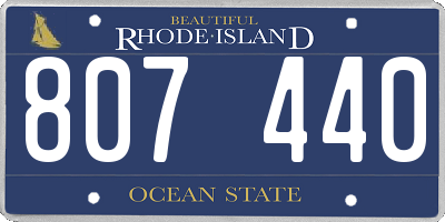 RI license plate 807440