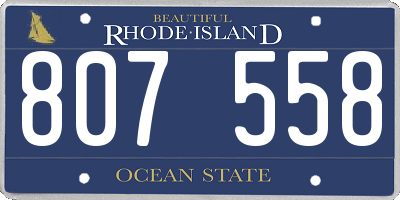 RI license plate 807558