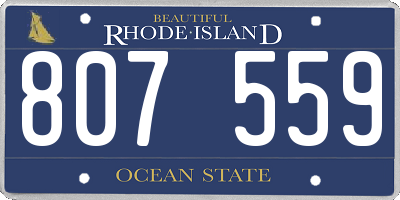RI license plate 807559