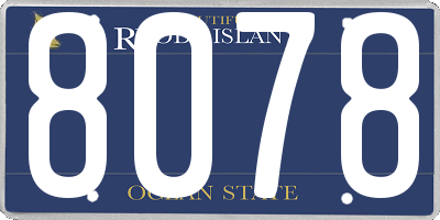 RI license plate 8078