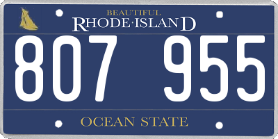 RI license plate 807955
