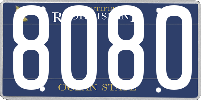 RI license plate 8080