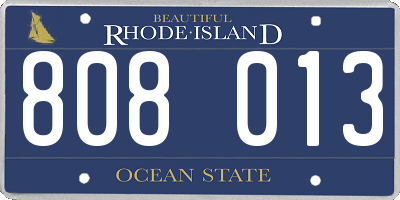 RI license plate 808013