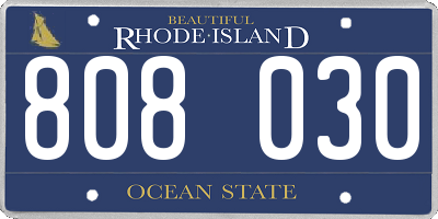 RI license plate 808030