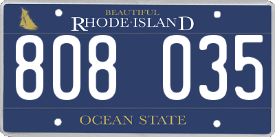 RI license plate 808035