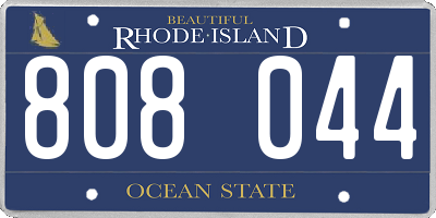 RI license plate 808044
