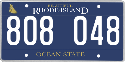 RI license plate 808048