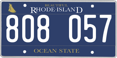RI license plate 808057