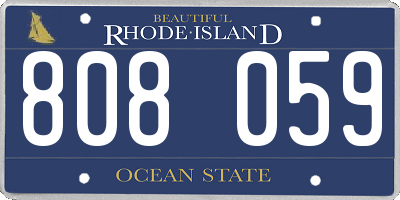 RI license plate 808059