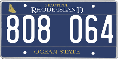 RI license plate 808064