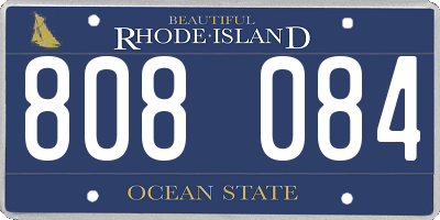 RI license plate 808084