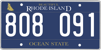 RI license plate 808091