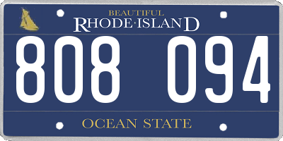 RI license plate 808094